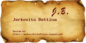 Jerkovits Bettina névjegykártya